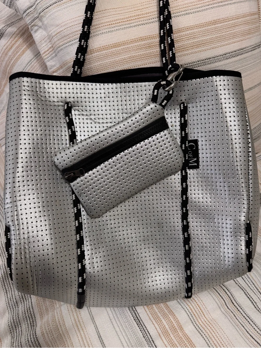 Chuchka of Melbourne Neoprene Tote w & Pouch - 2 colors price is for each one